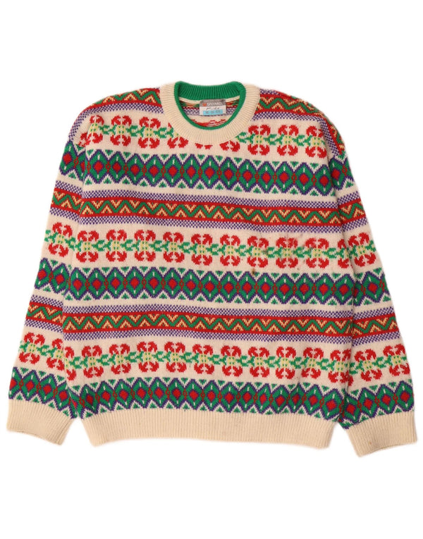 STEFANEL Boys Crew Neck Jumper πουλόβερ 13-14 ετών Πολύχρωμο Fair Isle