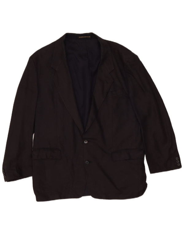 Marks & Spencer Ανδρικό Μπουφάν Blazer UK 44 XL Μαύρο λινό Classic