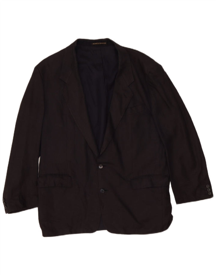 Marks & Spencer Ανδρικό Μπουφάν Blazer UK 44 XL Μαύρο λινό Classic
