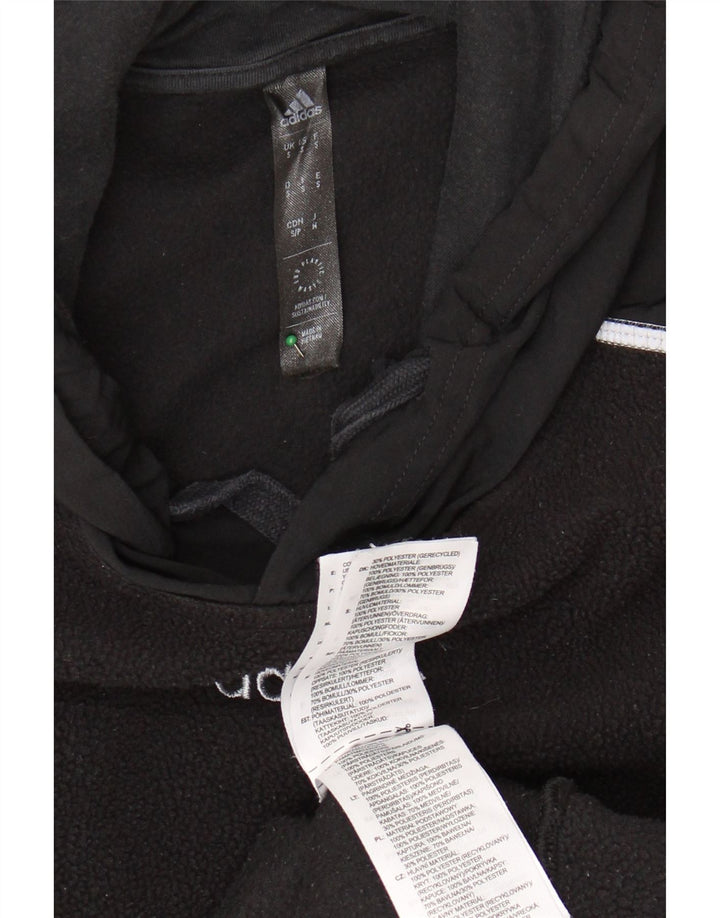 ADIDAS Ανδρική κουκούλα Fleece Jumper Μικρός Μαύρος Πολυεστέρας