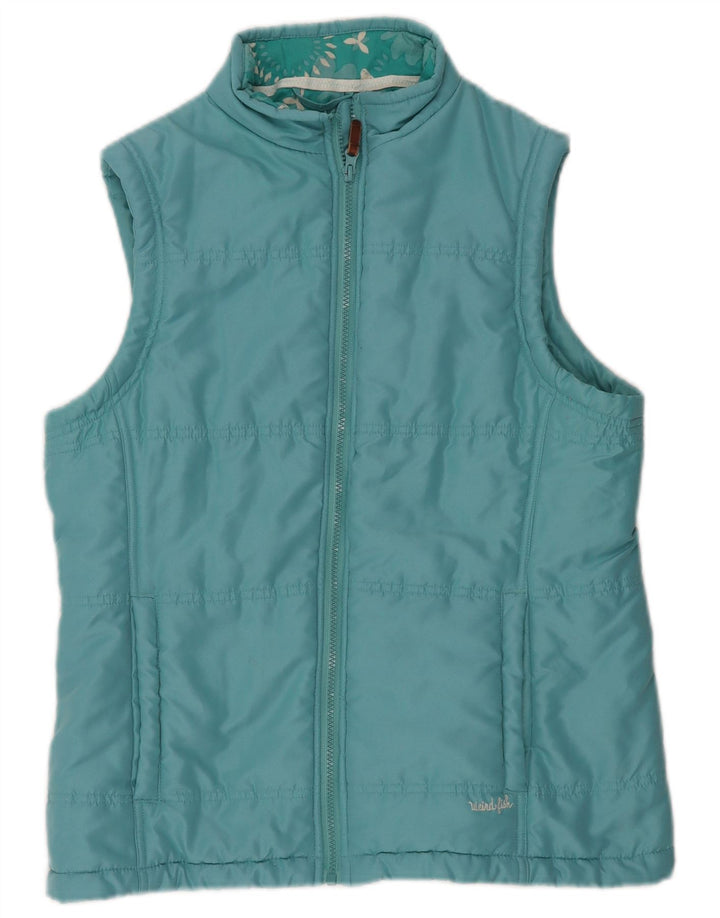 WEIRD FISH Γυναικείο Gilet με επένδυση UK 14 Large Turquoise Polyester