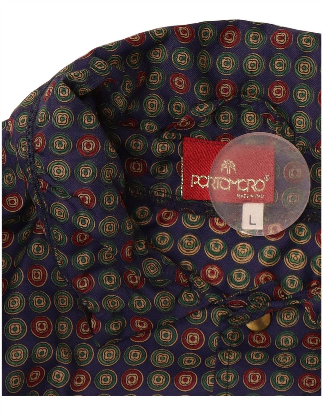 VINTAGE Ανδρικό Oversized Bomber Jacket UK 40 Μεγάλο Μπλε Πουά