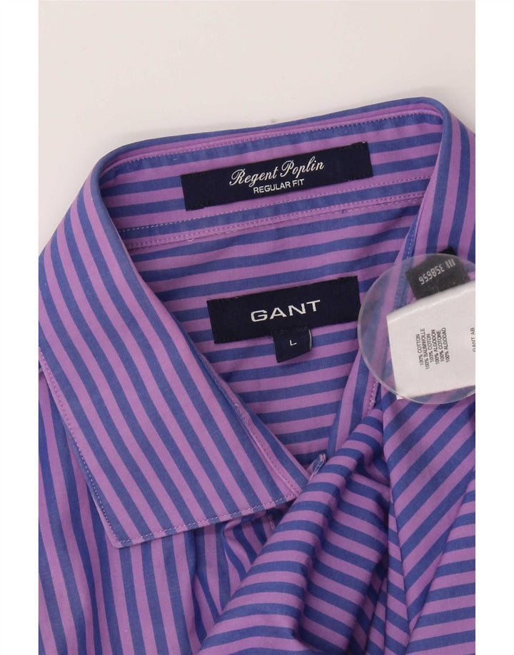 Ανδρικό πουκάμισο Gant Regular Fit Μεγάλο μπλε ριγέ βαμβακερό