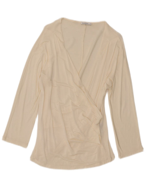 Γυναικεία μπλούζα Marella 3/4 μανίκια τοπ UK 18 XL Λευκή