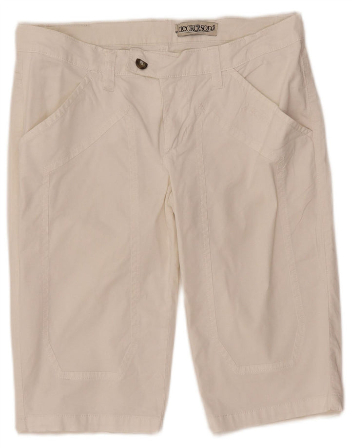 Jeckerson Γυναικείο Casual Σορτς W30 Μεσαίο λευκό βαμβακερό