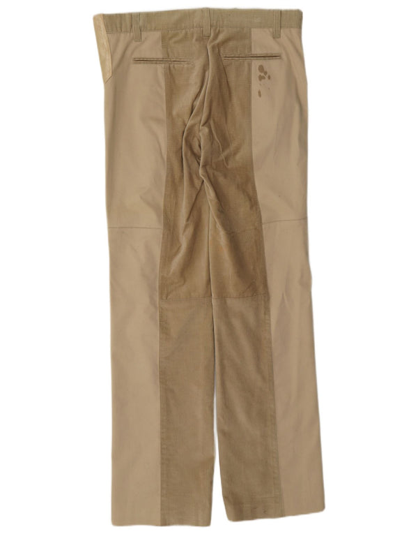 Iceberg γυναικείο ίσιο κοτλέ παντελόνι IT 40 Small W32 L32 Beige βαμβακερό