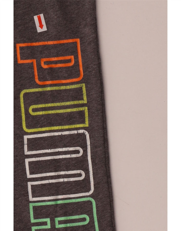 Puma Boys Graphic αθλητική φόρμα παντελόνι Joggers 14-15 ετών μεγάλο γκρι βαμβακερό