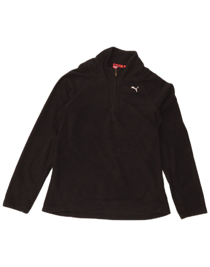 Puma γυναικείο φερμουάρ με φερμουάρ Fleece UK 12 Μεσαίο Μαύρο Πολυεστέρας