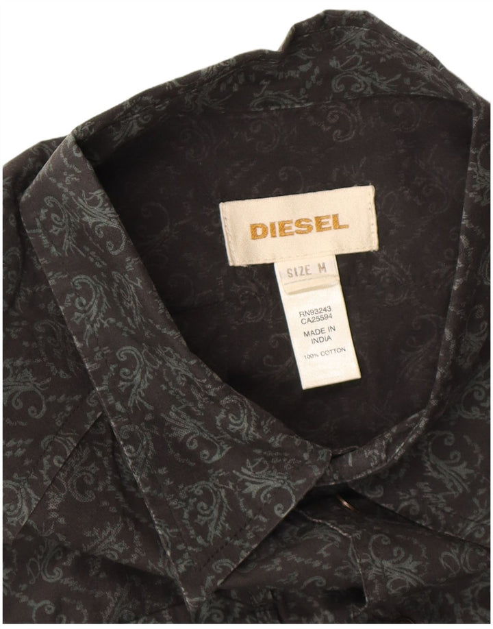 Ανδρικό πουκάμισο Diesel, μεσαίο μαύρο Paisley, βαμβακερό