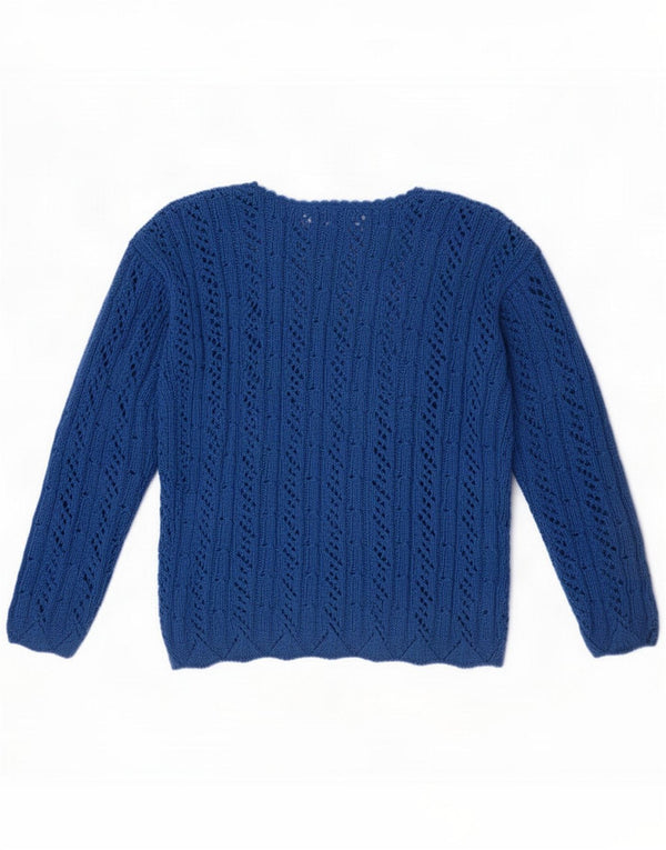 Vintage Γυναικείο πουλόβερ με λαιμόκαυστο UK 16 Large Blue