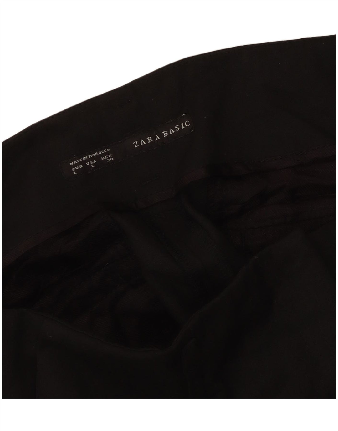 Zara Γυναικείο Slim Παντελόνι Chino Μεγάλο W34 L30 Μαύρο