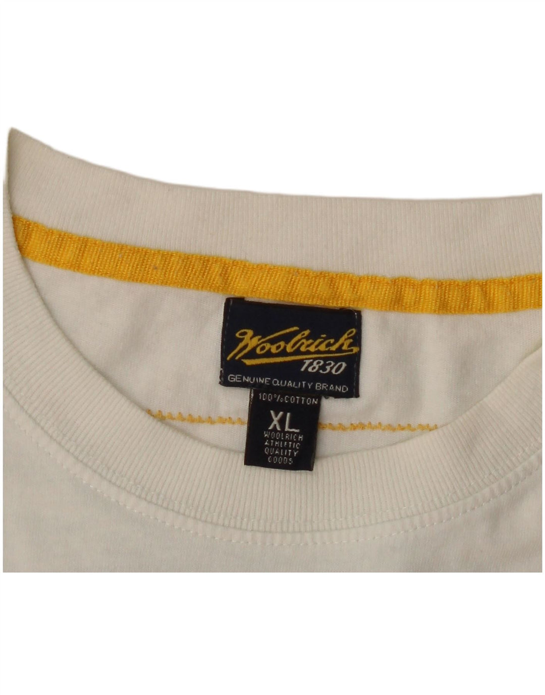 Woolrich Ανδρικό γραφικό T-Shirt Top XL Λευκό βαμβακερό