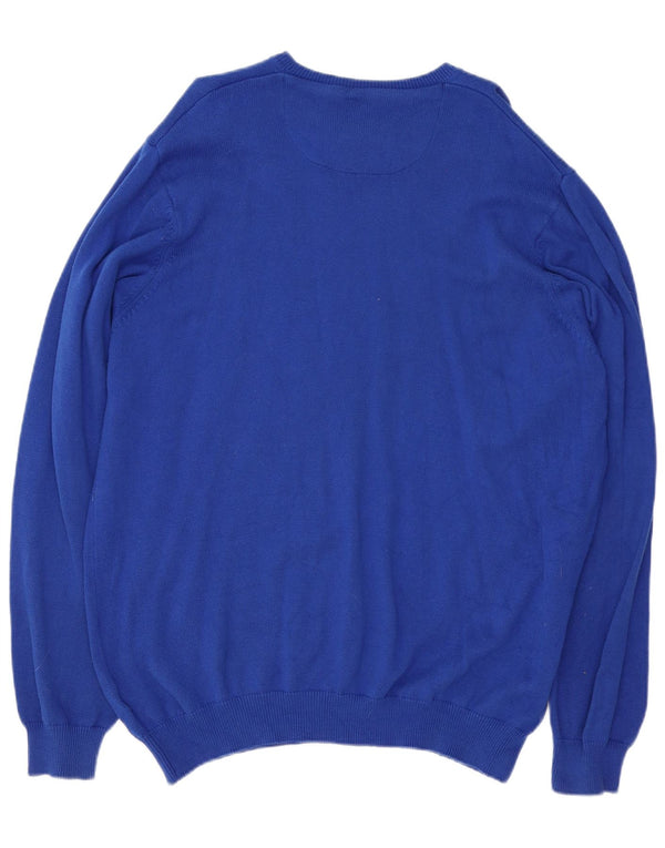 Ανδρικό πουλόβερ Marks & Spencer Blue Harbor Crew Neck Jumper XL Blue Cotton