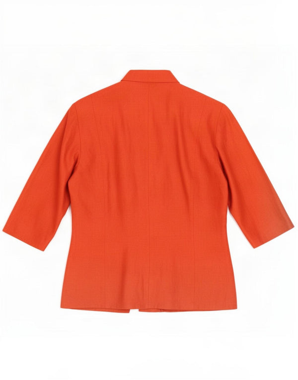 Blunauta Γυναικείο Μπουφάν Blazer με 3/4 μανίκια IT 34 2XS Πορτοκαλί λινό