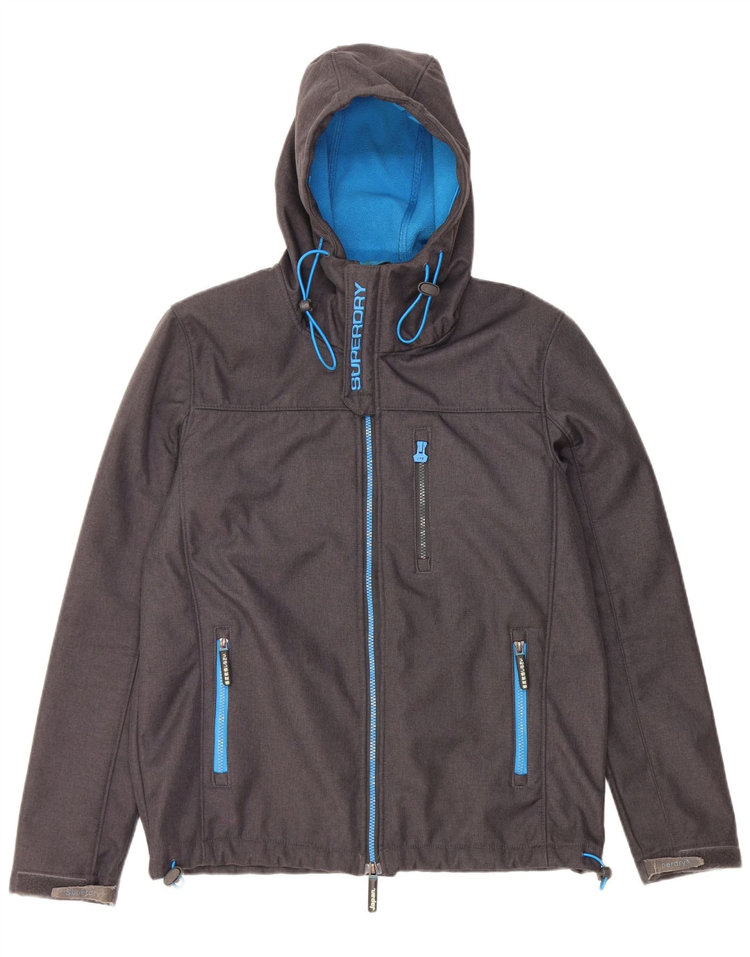 Ανδρικό μπουφάν SUPERDRY με κουκούλα με κουκούλα UK 42 XL Γκρι πολυεστέρας