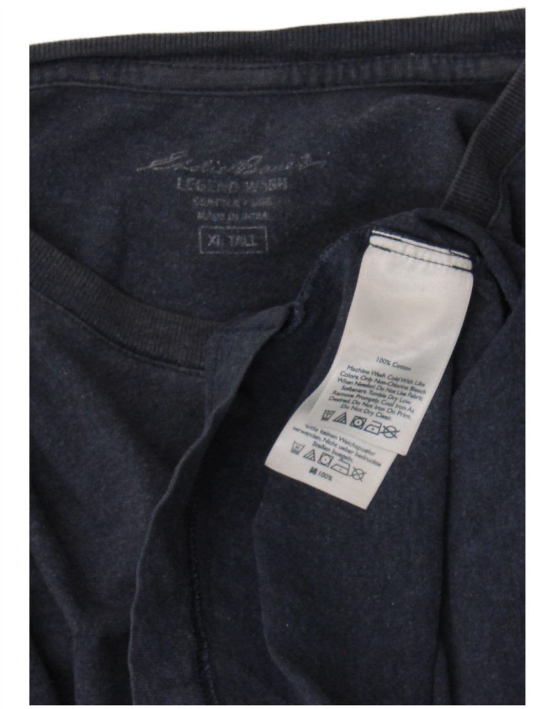 Eddie Bauer Ανδρικό ψηλό μπλουζάκι μακρυμάνικο XL Navy blue βαμβακερό