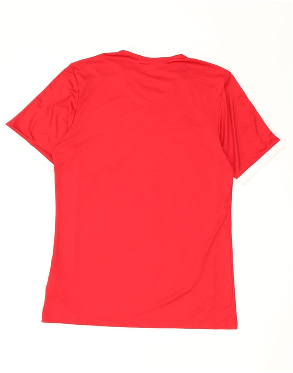 Ανδρικό T-Shirt Climalite Adidas Top Medium Red Colourblock Πολυεστέρας