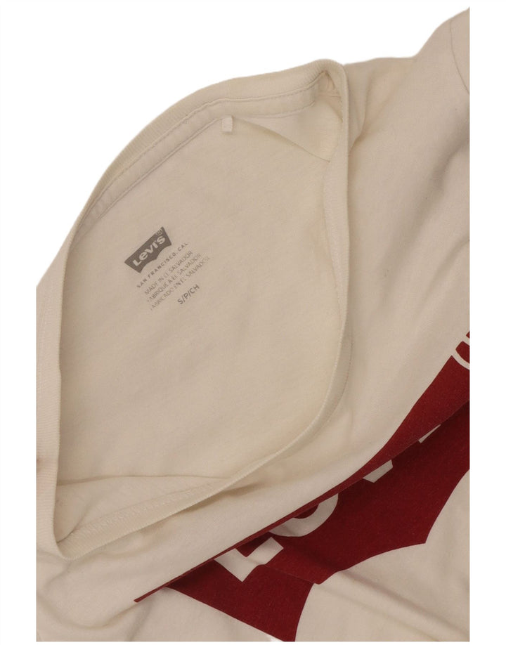 Γυναικείο γραφικό T-Shirt Levi's Top UK 10 Small White