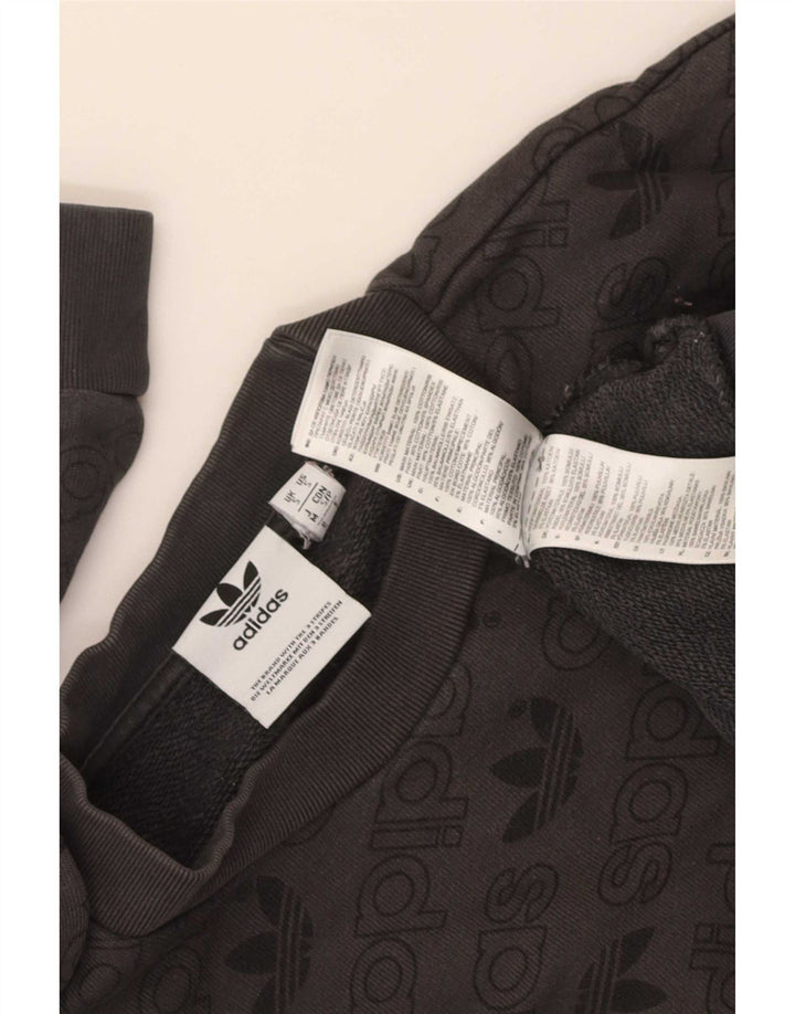 Ανδρικό γραφικό φούτερ Adidas Jumper Μικρό γκρι βαμβακερό