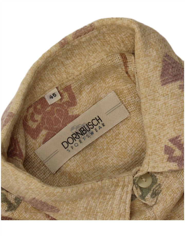 Dornbusch Ανδρικό πουκάμισο Abstract Pattern Κοντό μανίκι Μέγεθος 45 XL Μπεζ