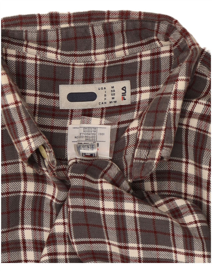 Ανδρικό φανελένιο πουκάμισο Fila, μεσαίο γκρι, βαμβακερό
