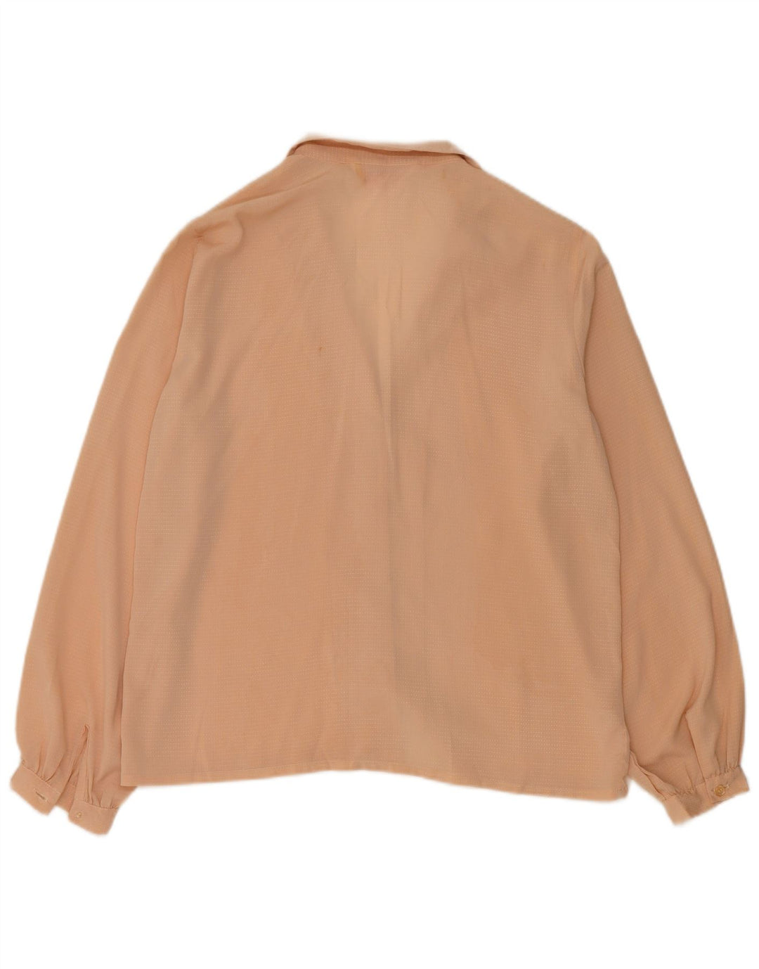 Vintage γυναικείο πουκάμισο μπλούζα UK 14 Medium Beige με στίγματα
