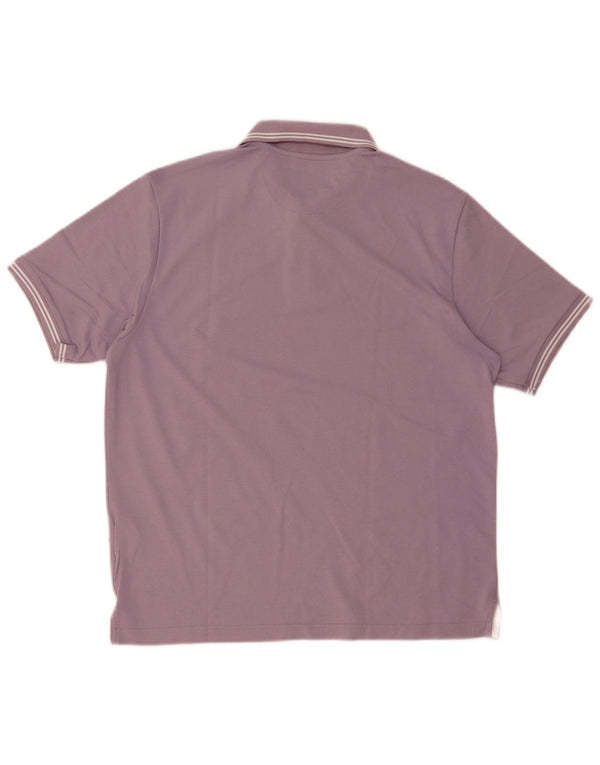 Ανδρικό μπλουζάκι πόλο Champion Easy Fit Βαμβακερό μεσαίο μωβ ριγέ