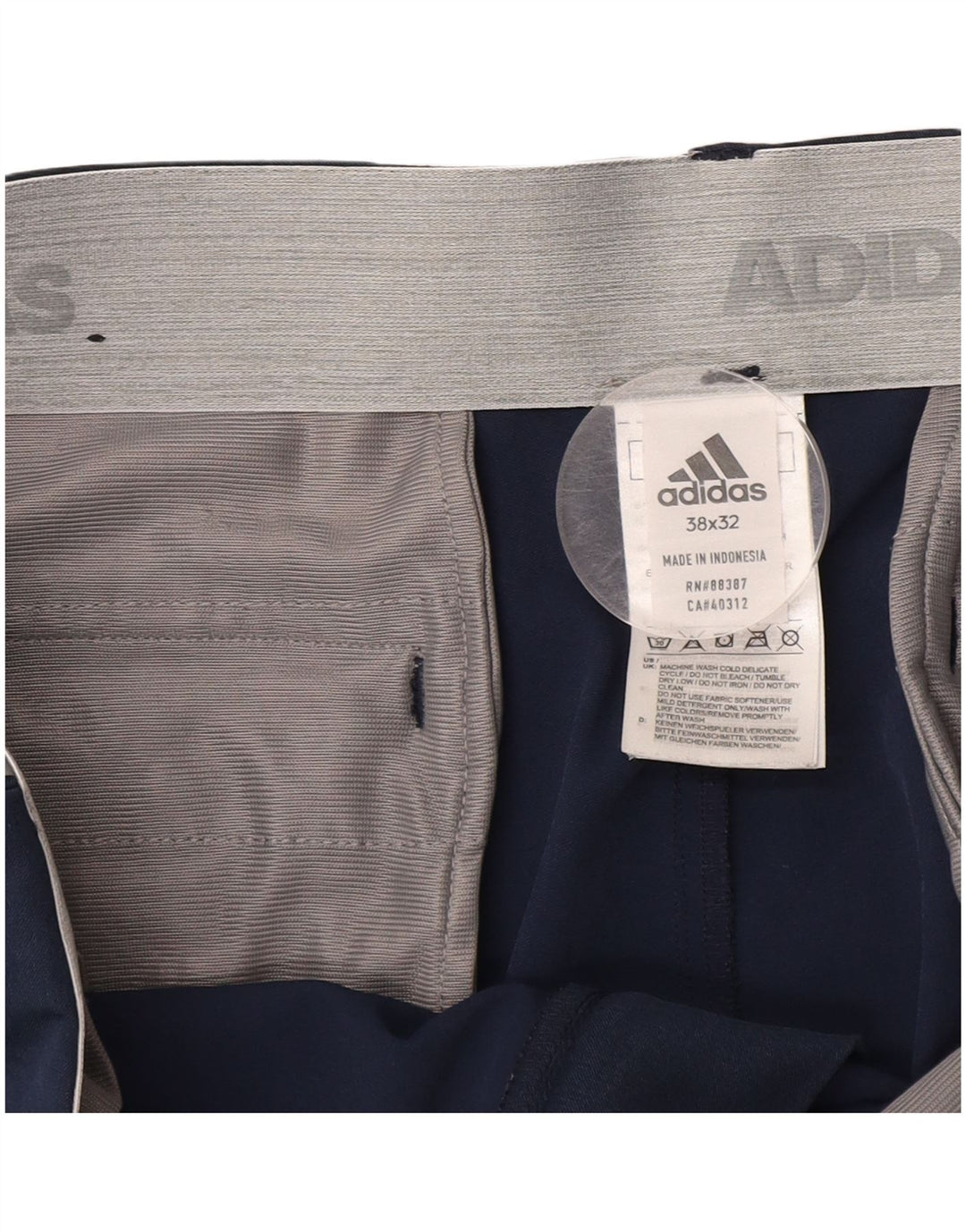 Ανδρικό ίσιο παντελόνι Chino ADIDAS W38 L32 Navy Blue Nylon