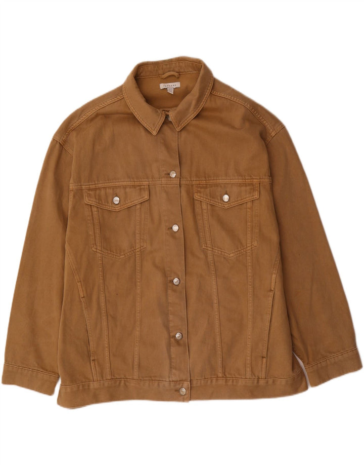 Zara Γυναικείο Τζιν Μπουφάν UK 18 XL Καφέ Βαμβακερό