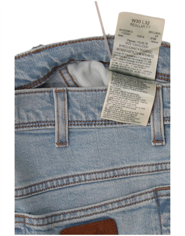Γυναικείο τζιν Wrangler Regular Fit ίσιο W30 L32 Μπλε βαμβακερό
