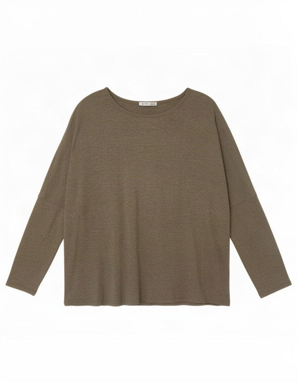 Zara Γυναικείο τοπ μακρυμάνικο UK 10 Small Khaki