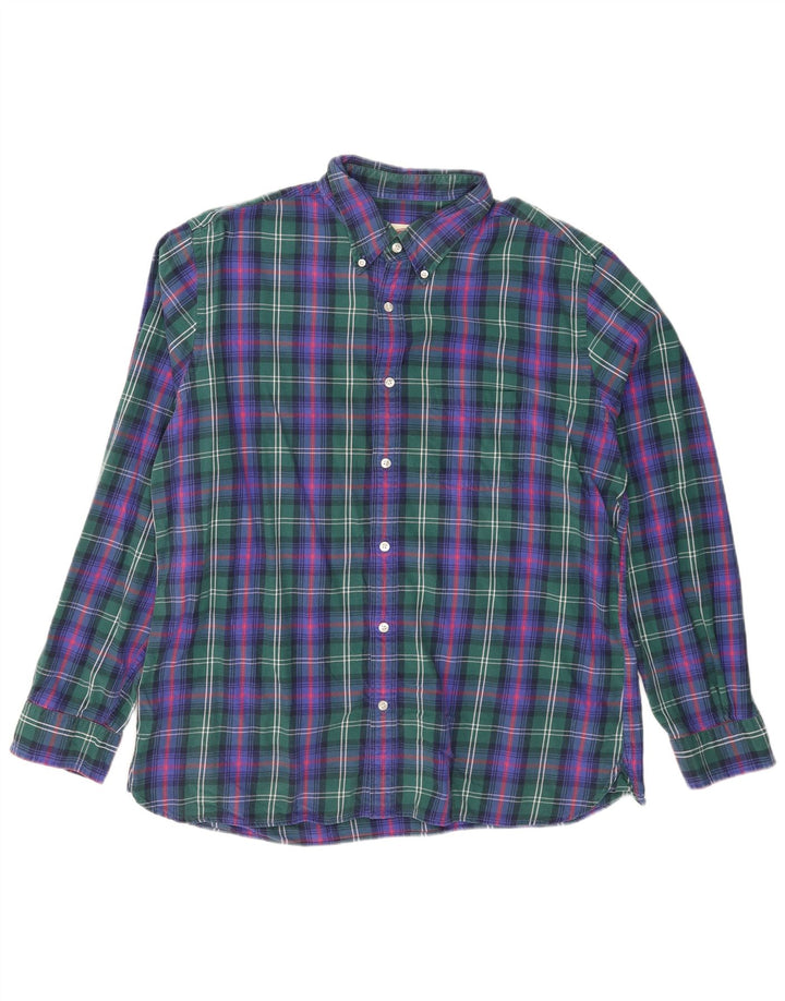 Brooks Brothers Ανδρικό φανελένιο πουκάμισο 2XL Πολύχρωμο βαμβακερό καρό