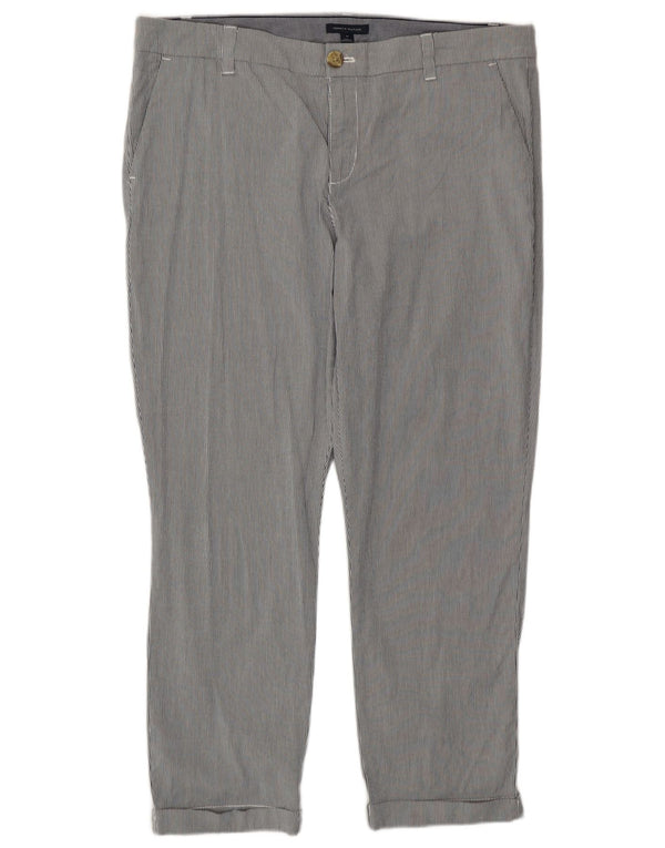 Tommy Hilfiger Γυναικείο Cropped Παντελόνι US 14 XL W38 L26 Grey ριγέ