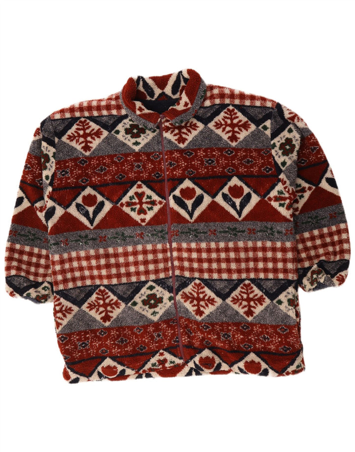 Vintage Ανδρικό Fleece Jacket UK 44 2XL Πολύχρωμο Γεωμετρικό