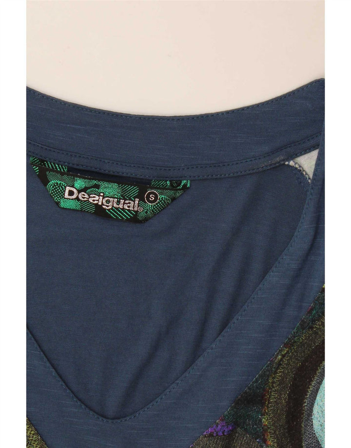 Desigual γυναικείο φόρεμα με θήκη UK 10 Small πολύχρωμο γεωμετρικό