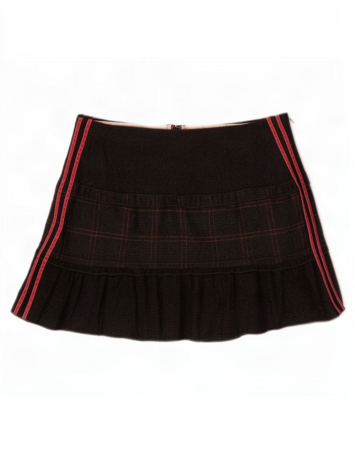 Γυναικεία μίνι φούστα Benetton IT 44 Medium W30 Grey Check Virgin Wool