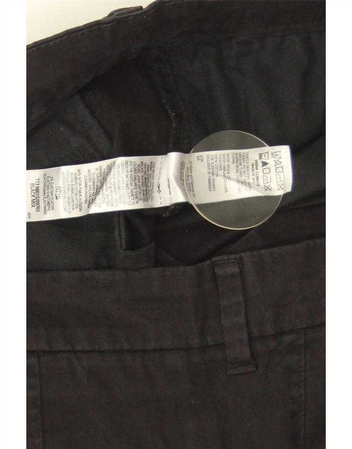 Ανδρικό παντελόνι Chino Marks & Spencer W36 L29 Μαύρο βαμβακερό