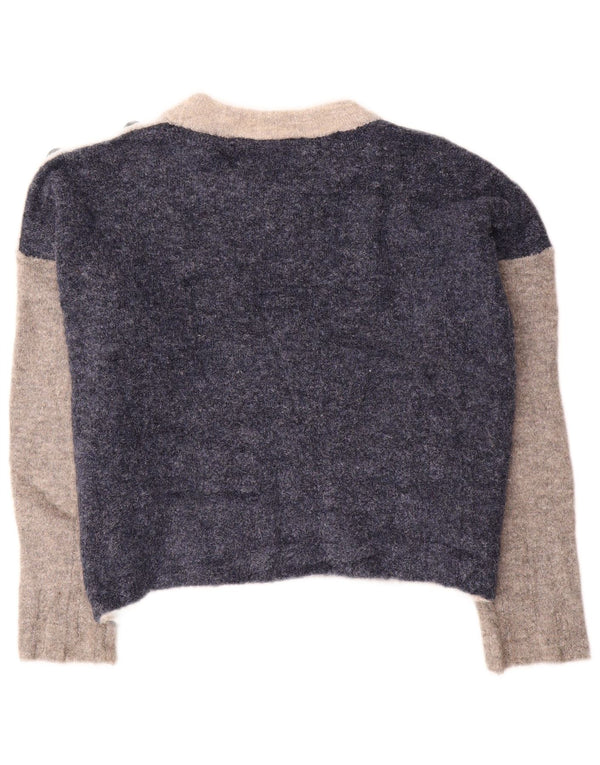 Marks & Spencer Γυναικείο πουλόβερ με λαιμόκαυστο UK 18 XL Grey Colourblock