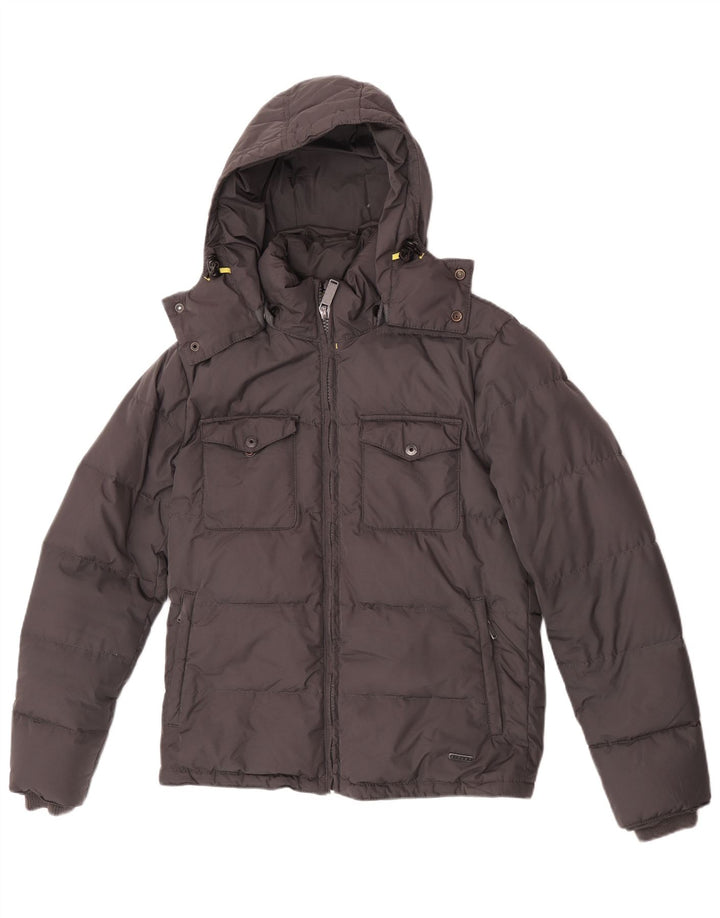 Ανδρικό μπουφάν με κουκούλα Sisley UK 36 Small Grey Polyester