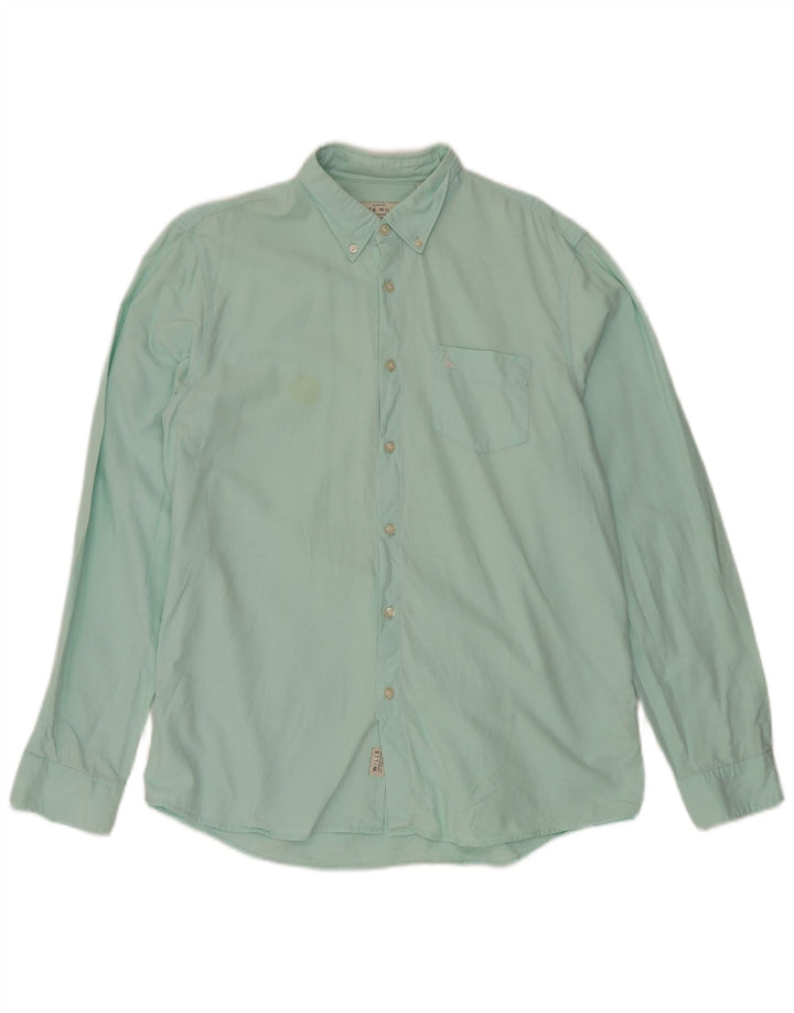 Jack Wills Ανδρικό πουκάμισο Classic Fit Μεγάλο Τυρκουάζ Βαμβακερό