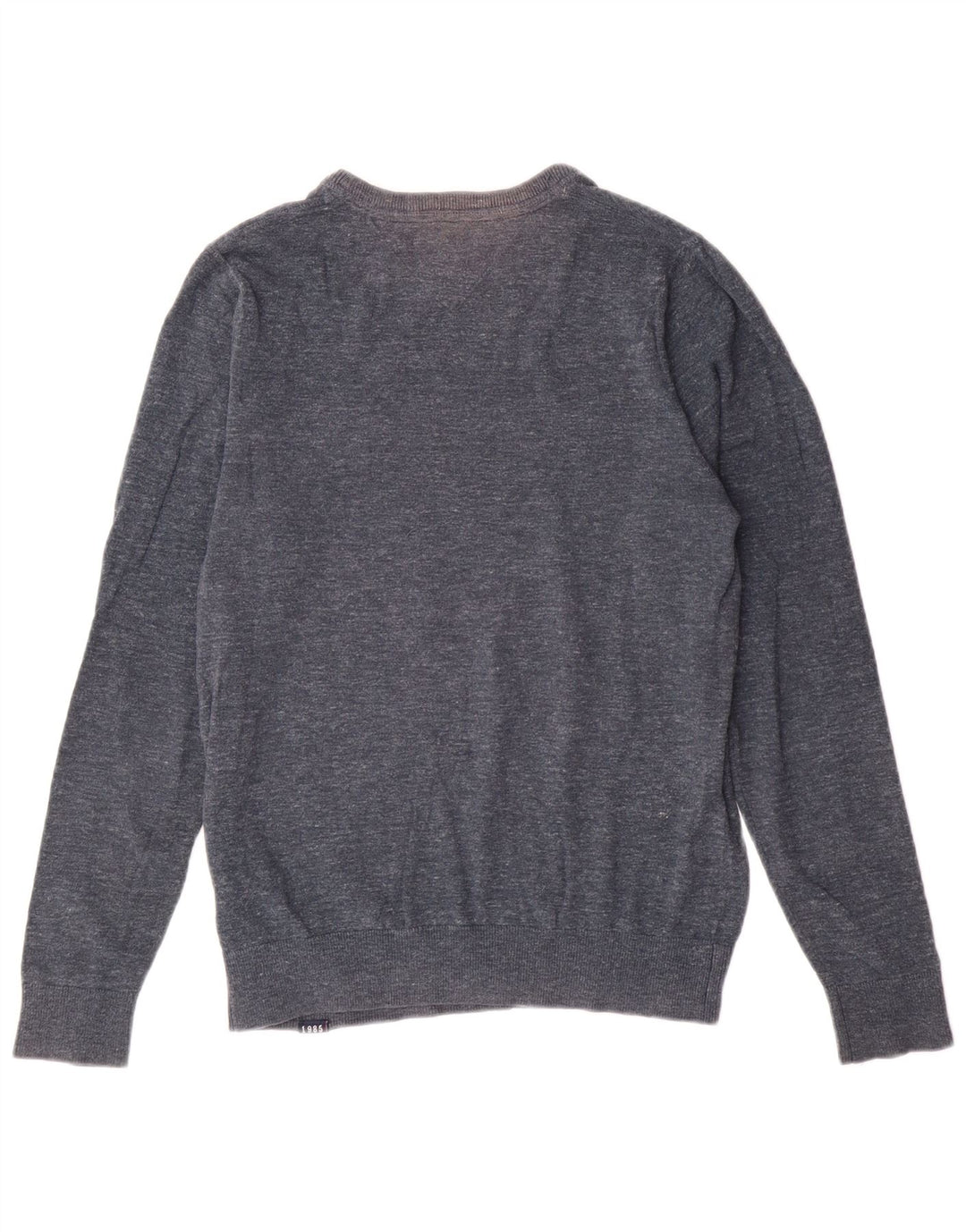 Ανδρικό πουλόβερ με λαιμόκοψη Tommy Hilfiger Μικρό Βαμβακερό Navy Blue