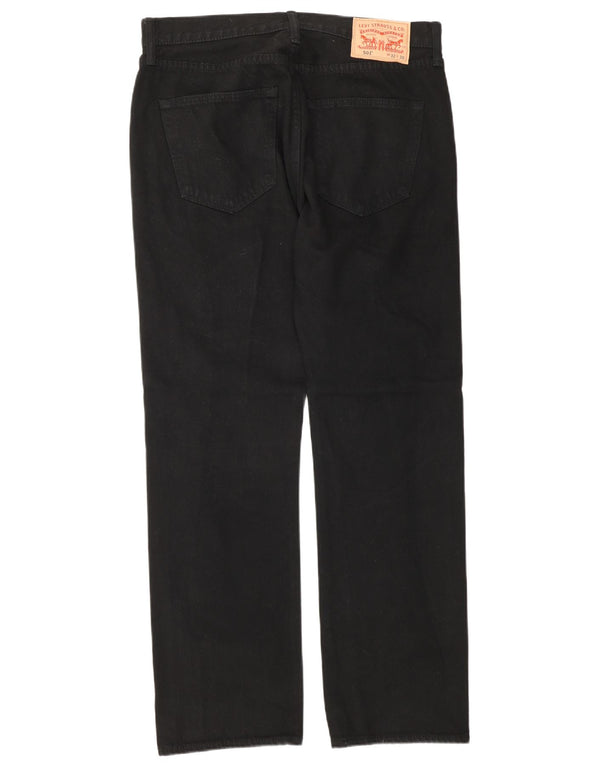 Levi's Mens 501 Straight Jeans W32 L30 Μαύρο Βαμβακερό