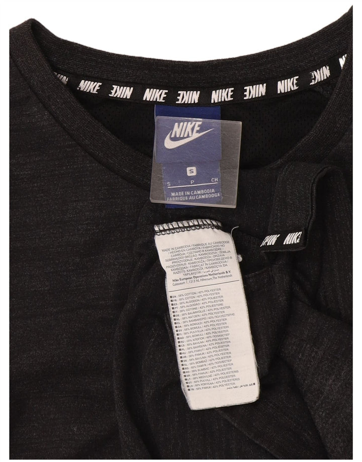 Ανδρικό μπλουζάκι Nike, μικρό βαμβακερό γκρι ρίγες