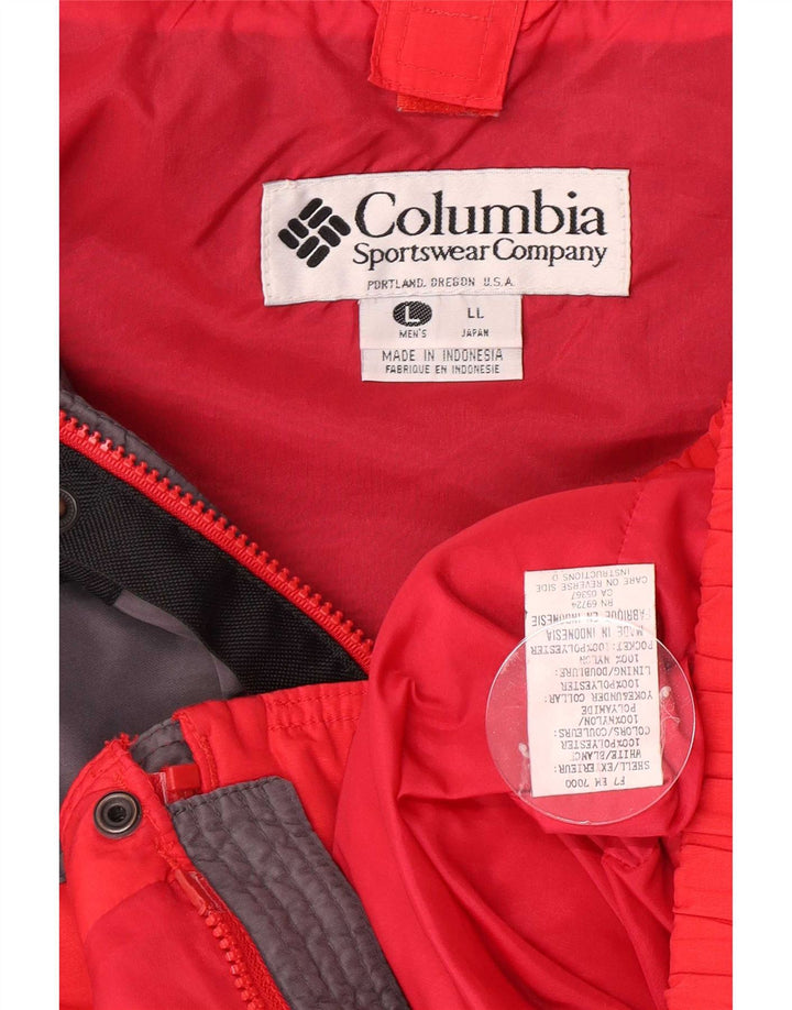 Ανδρικό τζάκετ Columbia Oversized Windbreaker UK 40 Large Red Colourblock