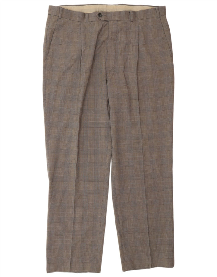 Ανδρικό παντελόνι με φόρμα Marks & Spencer W38 L31 Μαύρο Houndstooth