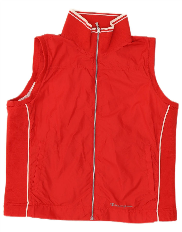 Champion γυναικεία αμάνικη αθλητική φόρμα Top Jacket UK 14 Medium Red Polyamide