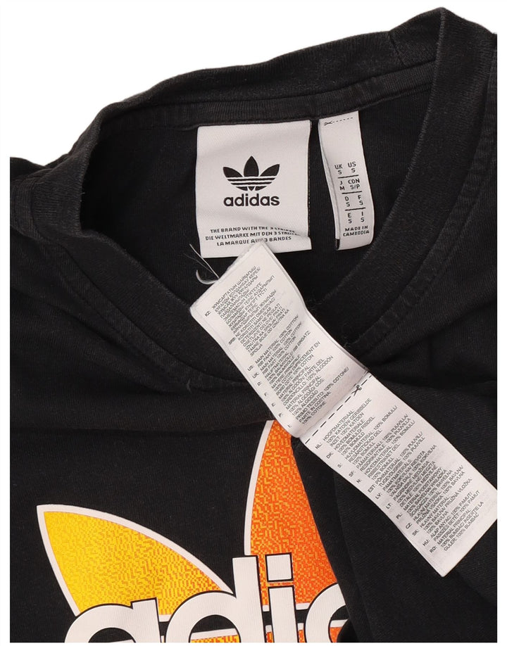 Ανδρικό γραφικό T-Shirt Adidas Top Μικρό μαύρο βαμβακερό