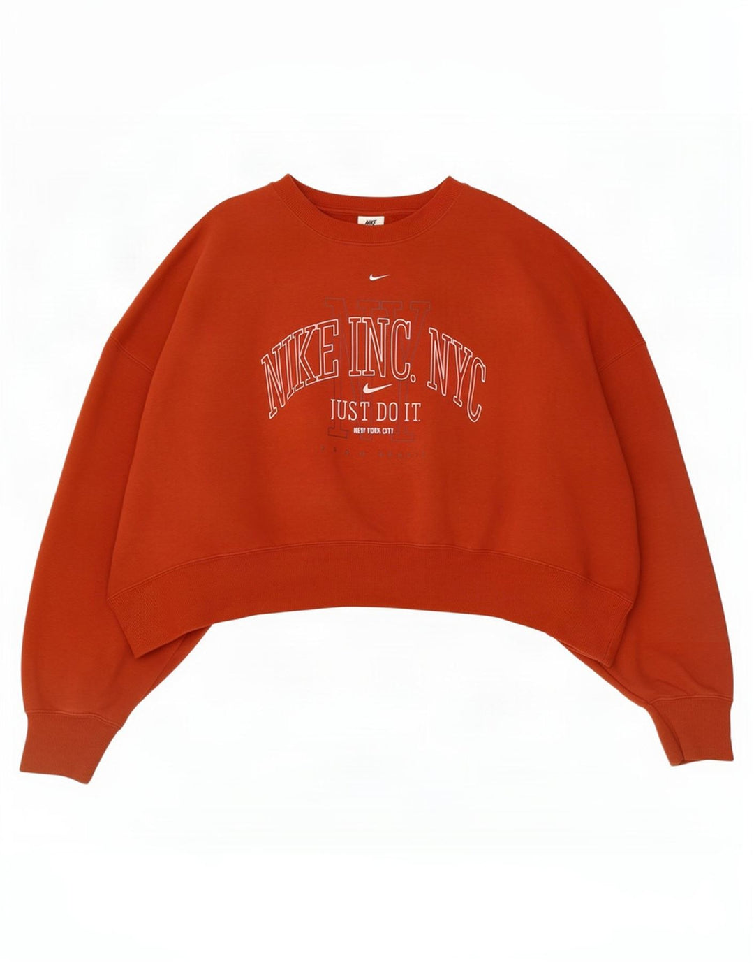 Γυναικείο φούτερ μεγάλου μεγέθους Nike Crop γραφικό, Jumper UK 16 Large Red