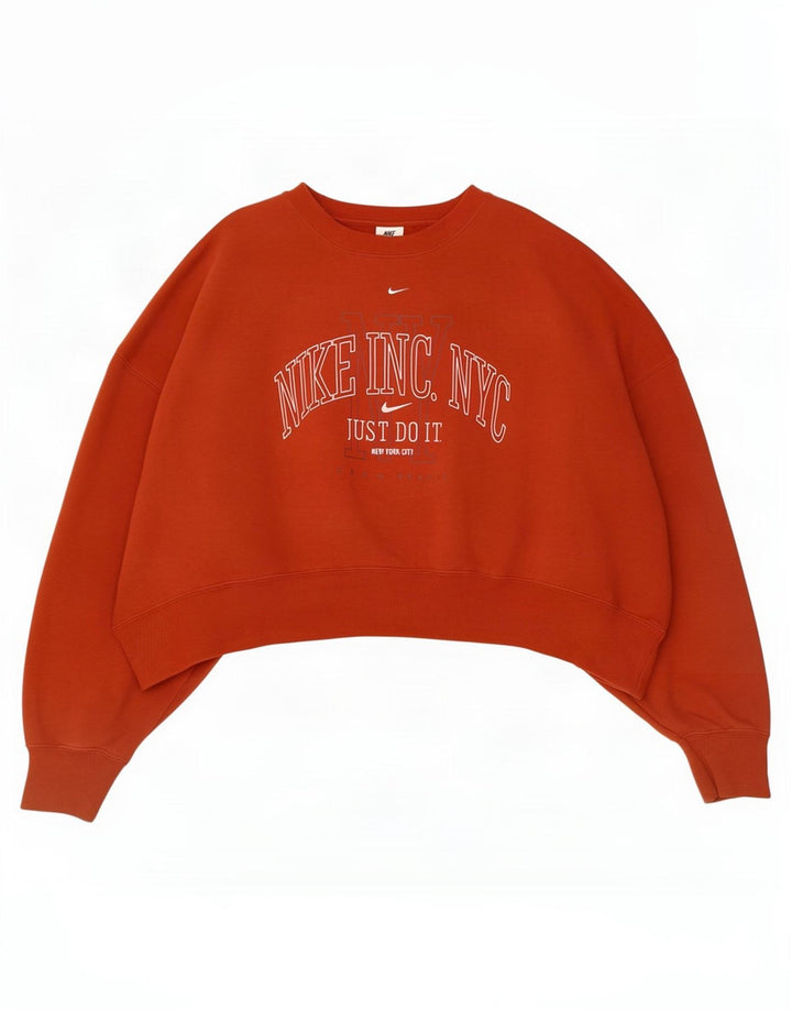 Γυναικείο φούτερ μεγάλου μεγέθους Nike Crop γραφικό, Jumper UK 16 Large Red