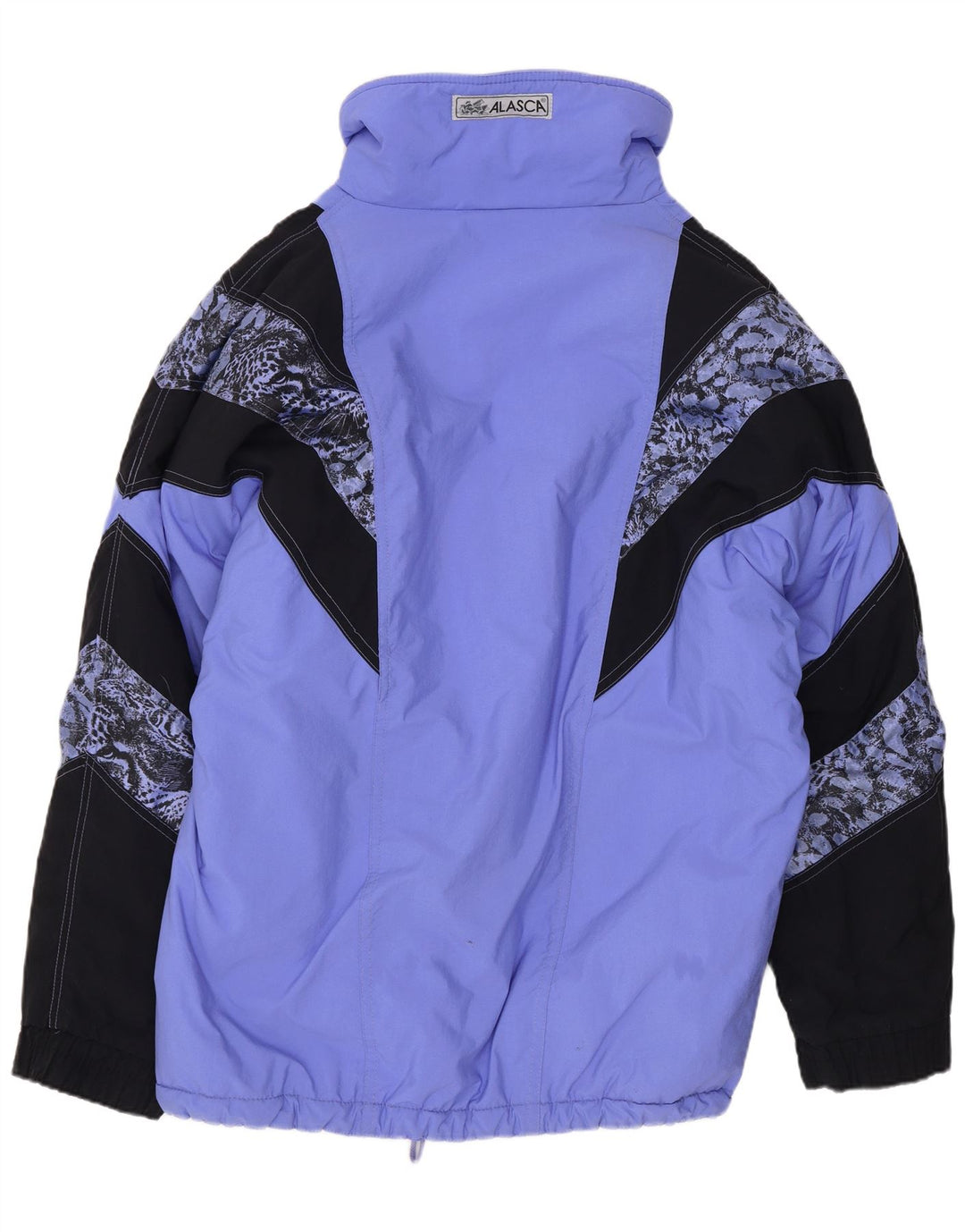 Alasca Mens Ski Jacket XL Blue Colorblock Polyamide Retro